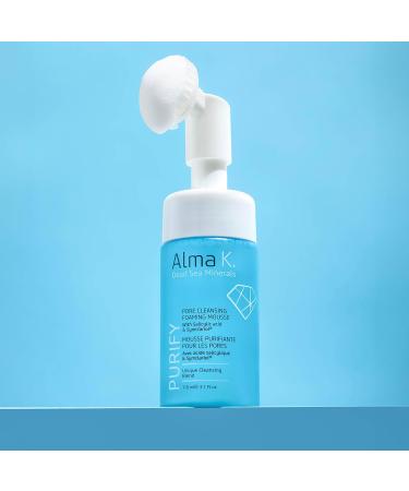 Alma K Pore Cleansing Foaming Mousse - Gentle Face Cleanser for Women - Hydrating Facial Cleanser with Salicylic Acid - Face Wash for Women - 3.7 Fl oz - Buy Online on GoSupps.com