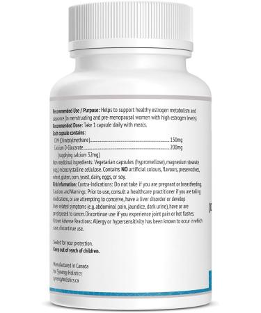DIM Synergy - Dim Supplement with Calcium D-Glucarate Supports Desirable Estrogen Metabolism and Clearance Hormone Balance Supplement for Women 150mg DIM & 200mg Calcium D-Glucarate - 120 Veg Caps - Buy Online on GoSupps.com