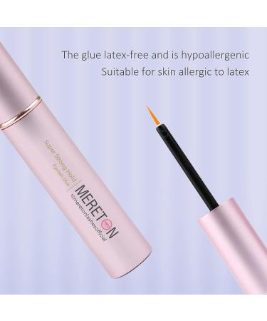 MERETON Super Strong Hold False Eyelash Glue | Latex-Free & Waterproof | Clear Lash Adhesive for Sensitive Lashes | 0.17oz - Buy Online on GoSupps.com