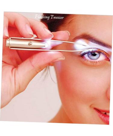 POPETPOP Led Light Eyelash Tweezer Led Eyebrow Tweezer Eyebrow Hair Removal Tweezer - Buy Online on GoSupps.com