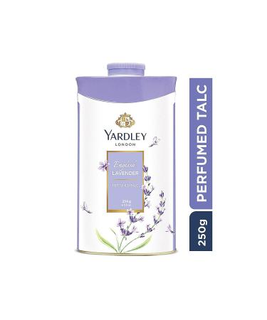 Yardley London Perfumed Fresh Floral Fragrances Locked in a fine & Silky Talcum Powder (Yardley English Lavender Perfumed Talc - 250gm Pack of 1) Yardley English Lavender Perfumed Talc - 250gm 8.82 Ounce (Pack of 1)