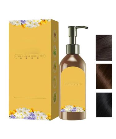 Shampoing colorant pour cheveux fonc s Dose unique v g tale shampoing capillaire mono-agent | Teinture capillaire naturelle longue dur e transforme les cheveux naturellement coloration de teintur Brown