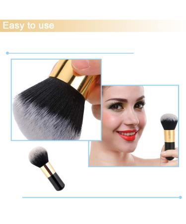 Bronzer Brush & Loose Powder Brush - Fluffy Foundation & Blush Brush for Flawless Makeup | Black & Gold - Buy Online on GoSupps.com