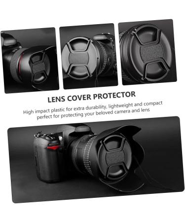 Milisten 4 Pcs Camera Lens Cover 62mm Lens Cap Lens Hood Cap Front Lens Replacement Cover Universal Lens Cap Centre Pinch Lens Cover Camera Lens Lid Hood Cover Splash Proof Plastic Black 6.2X6.2CM - Buy Online on GoSupps.com
