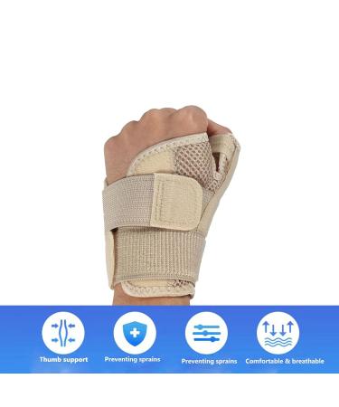Thumb Splint with Wrist Brace - Universal Thumb Support for Men & Women Stabilizes Wrist & Hand One Size Fits Both Left & Right Beige - 1 Piece - Buy Online on GoSupps.com