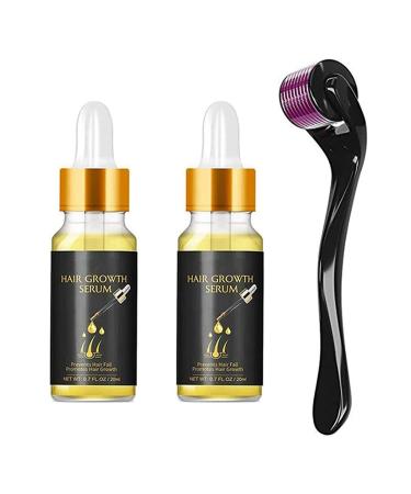 Anti Hair Loss Products, Organic Hair Regrowth Kit, Ginger Oil Hair Regrowth Serum with Activation Roller, Promotes Thickening, Repairs Hair Follicles