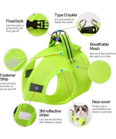 Shop Lianzimau Ultra Light Cat Dishes & Escape Protection Vest Jacket for Kittens & Puppies Adjustable Soft Padded Fruit Green | International Shipping Available - Buy Online on GoSupps.com