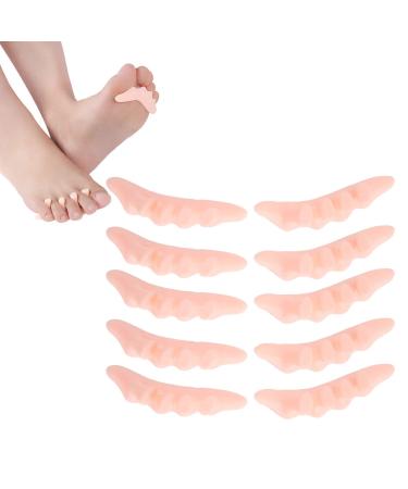 Bunion Corrector 5 Pairs Straightener Toe Separators SEBS for Adult Women for Overlapping Hammer Toes and Mallet Toes
