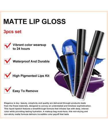 Coosa 3PCS Matte Liquid Lipstick Set - Long Lasting Waterproof Lip Stain | Smudge-Proof Gift Set for Women - Buy Online on GoSupps.com