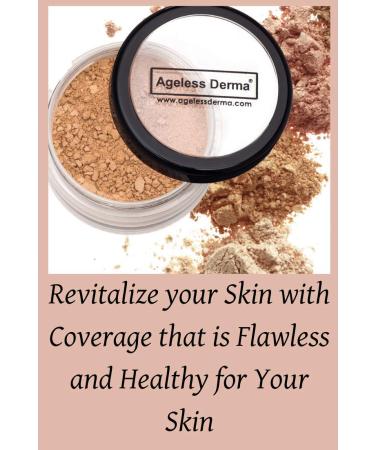 Ageless Derma Mineral Face Powder Foundation Makeup - Natural Full Coverage with Vitamin & Green Tea | Made in USA - Buy Online on GoSupps.com