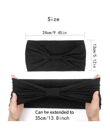 LadayPoa 3 Pcs Wide Boho Floral Headbands for Women - Elastic Knot Hairbands for Running and Yoga - Buy Online on GoSupps.com