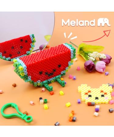 Meland Fuse Beads Kit - 11000 pcs 36 Colors Craft Set for Kids | Includes Pegboards, Ironing Paper, Chain Accessories | Iron Beads Christmas Birthday Gift - Buy Online on GoSupps.com