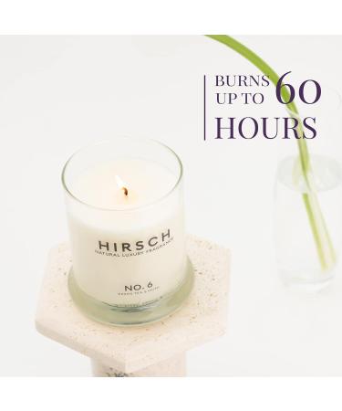 Hirsch Natural Luxury Fragrance Candle - All Natural Green Tea + Musk | 60 Hours Burn Time | Cotton Wick | 8.8oz - Buy Online on GoSupps.com