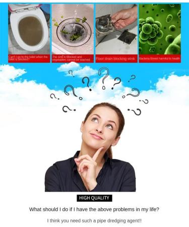 Strong dissolving power pipe unclogging agent unclogging agent suitable for kitchen grease toilet sink and other drain clogging (1) - Buy Online on GoSupps.com