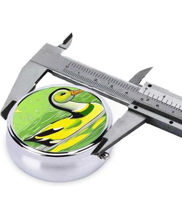 Green Duckround Pill Box | 3 Compartment Organizer | Portable Travel Pill Box for International Shipping - Buy Online on GoSupps.com