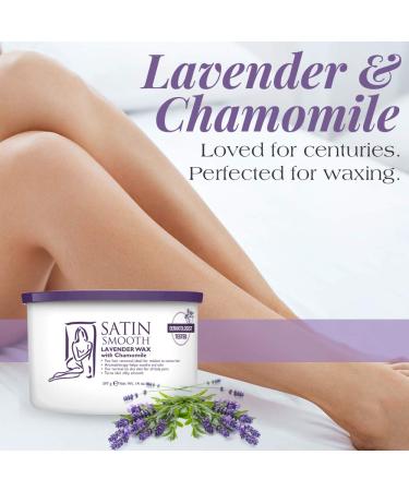 Satin Smooth Lavender & Chamomile Hair Removal Wax - Gentle & Effective Waxing Solution for Smooth Skin | International Shipping Available - Buy Online on GoSupps.com