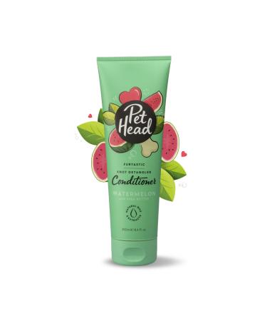PET HEAD Dog Conditioner 250ml Furtastic Watermelon Scent Knot Detangler Best Dog Conditioner for Smelly Dogs Care for Long Tangly Curls & Coats Professional Grooming Gentle Formula for Puppies