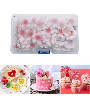 Katutude Pack of 300 Edible Flowers Cake Decorations Edible Cherry Blossom Flowers Cupcake Toppers Wafer Paper Flowers Cake Decorations for Cake Decoration Wedding Party Supplies 300 Pieces. - Buy Online on GoSupps.com