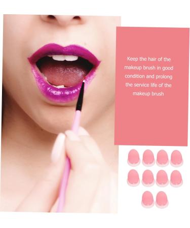 Housoutil 10pcs Lip Brush Set Brush Holder Beauty Brush Blush Brush Cap Lip Mask Cosmetic Head Cover Lip Balm Applicator Makeup Spatula Silica Gel Makeup Brush Travel Lip Liner Brush - Buy Online on GoSupps.com