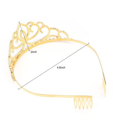 FASOTY Gold Crystal Tiara Crown for Women - Elegant Bridal Headband for Wedding, Prom, Birthday - Princess Hair Accessory with Combs - Buy Online on GoSupps.com