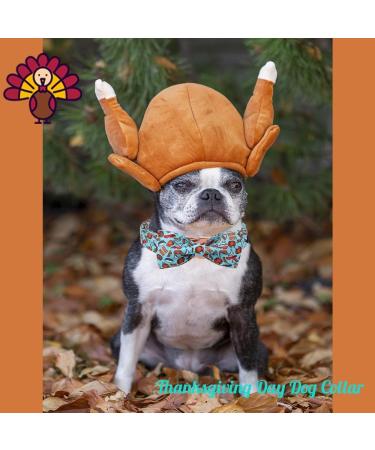 Unique Style Paws Flying Dog Collar - Comfortable Cotton XL Collar for Girls Dogs - Perfect for Thanksgiving Turkey Party - Adjustable 16-26in with Metal Buckle - Buy Online on GoSupps.com