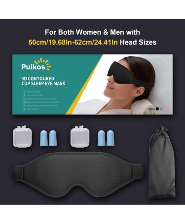Puikos Eye Mask - Comfortable Adjustable Sleeping Mask for Men & Women | Blackout & Weighted Protection for Side Sleepers | Ideal for Travel Yoga & Naps - Buy Online on GoSupps.com
