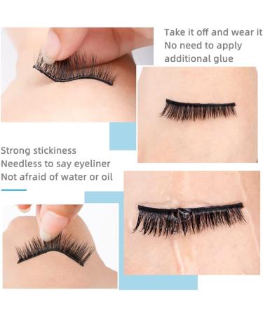 Reusable Self Adhesive Eyelashes Eyelashes Natural Look and No Glue or Eyeliner Needed False Lashes 2 Secs to Put on Gift for Women (5Pair-Mixed) - Buy Online on GoSupps.com