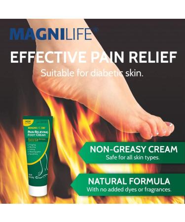 MagniLife DB Foot Cream | Soothes Burning, Tingling & Shooting Sensations | Calming Relief for Dry, Cracked Skin | 4oz Tube - Buy Online on GoSupps.com