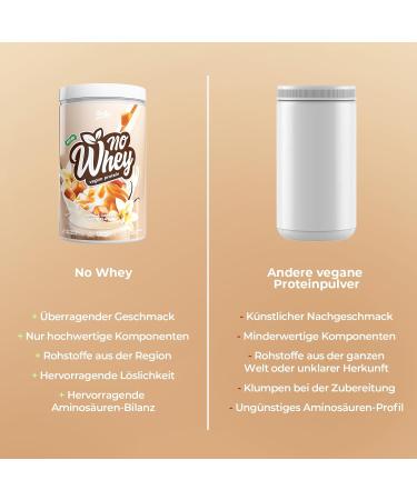 Rocka Nutrition No Whey Vegan Protein Powder - 20g Plant-Based Protein per Serving | Multicomponent Vanilla Caramel Latte | 1000g Delicious Taste - Buy Online on GoSupps.com