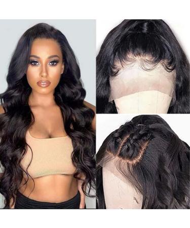 Candice 13x4 Lace Front Wig 24 Inch Natural Wave Heat Resistant Synthetic Hair 1B Black - Pre Plucked with Baby Hair for Women - Daily & Party Wear - Buy Online on GoSupps.com