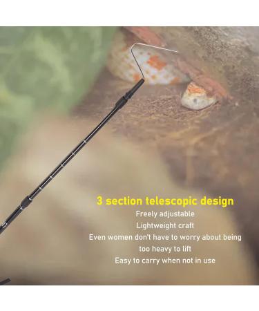 Bewinner Stainless Steel Extensible Snake Hook - Portable Reptile Catcher Stick for Safe Handling and Retrieval - Rattlesnake Grabber Tool - Buy Online on GoSupps.com