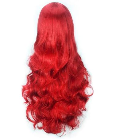 ColorfulPanda Long Red Curly Wavy Hair Wig for Women - Anime Cosplay Costume Party Synthetic Wig - Buy Online on GoSupps.com