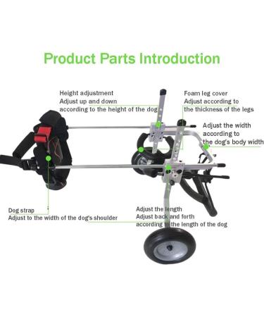 Dog Wheelchair for Back Legs Dog Wheelchair Adjustable Stainless Steel Cart Pet Wheelchair/cat Dog Wheelchair Hind Leg Rehabilitation for Handicapped Dog(XXXS) - Buy Online on GoSupps.com