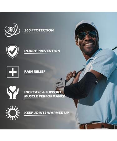 VJ Victory Jump Copper Elbow Brace - Compression Sleeve for Pain Relief & Support | Tendonitis Tennis & Golfers Elbow Treatment for Men & Women | XL Size - Buy Online on GoSupps.com