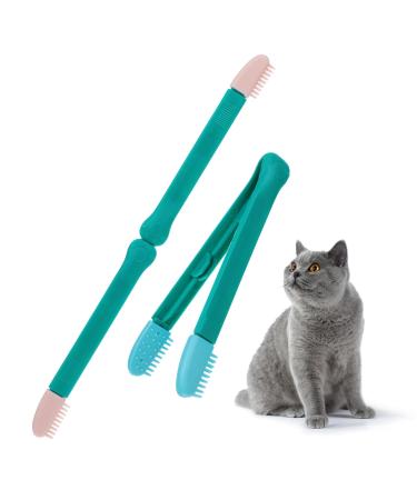 HANABASS 2pcs Eye Gum Cleaner Kitten Eye Cleaning Comb Cat Wipe Cat Comb Dog Eye Cleaning Comb Dog Comb Pp 10.00X3.20X1.00CM Assorted Color