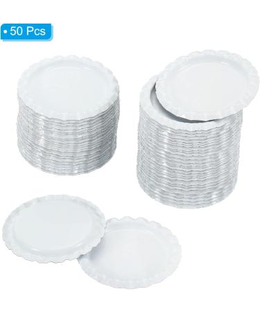 PATIKIL 1 Inch Flat Decorative Bottle Caps 50 Pack Craft Bottle Pendant Trays Double Sides Printed for DIY Pendants Craft Scrapbooks White - Buy Online on GoSupps.com