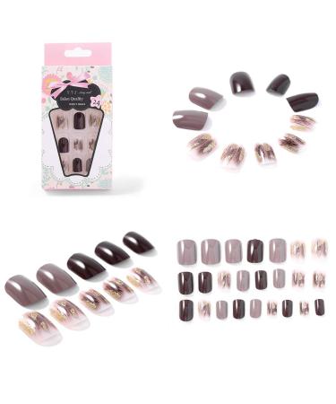 Sethexy 24-Piece Shiny Acrylic Nail Tips - Chic Sparkle & Complete Cover for Women & Girls - Buy Online on GoSupps.com
