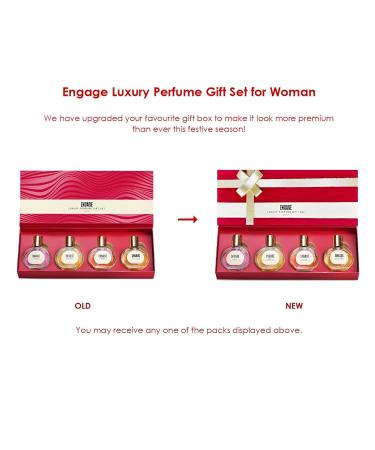 En-gage Gift Set - Luxury Perfume Gifts For Women 100ml Long Lasting Smell Women Perfume Best Wedding Gift Hamper by ITC Eau De Parfum for Girls Travel Sized Perfume Combo 25ml x 4 - Buy Online on GoSupps.com