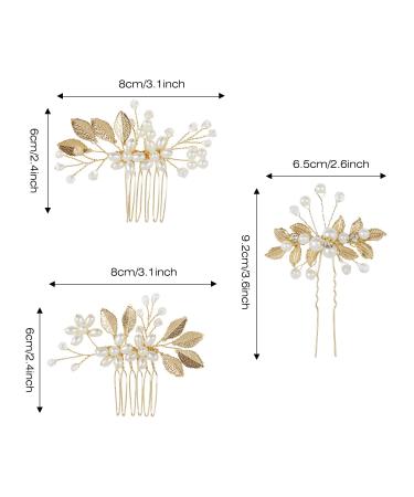 Cinaci 25 Pcs Gold Rhinestone Flower Hair Slides & U-Shaped Clips - Elegant Wedding Accessories for Brides & Girls - Buy Online on GoSupps.com