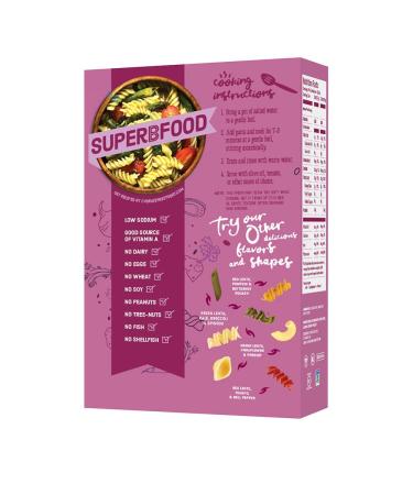Cybele's Free To Eat Gluten-Free Purple Rotini Pasta - 8oz | Vegan, High Protein, Allergen-Free - Buy Online on GoSupps.com