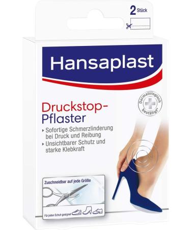 Hansaplast Pressure stop plaster (2 pieces) transparent pressure point patches for the prevention of bubbles transparent pavement for immediate pain relief 2 pieces (1 Pack) - Buy Online on GoSupps.com