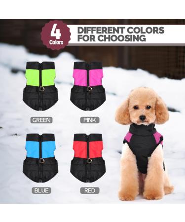 Ectkuee Winter Dog Coat - Waterproof Quilted Puffer Jacket for Small Dogs | Warm & Cozy Pet Clothes 3XL Bleu - Buy Online on GoSupps.com