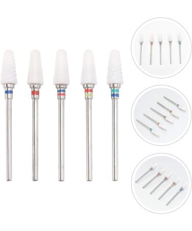 FOMIYES 5pcs Ceramics Nail Drill Bits Set for Manicure Pedicure - Nail Polishing Accessories for Gel Removal - Buy Online on GoSupps.com