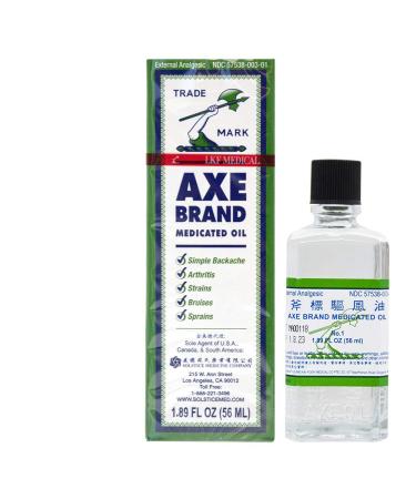 Axe Brand Medicated Oil (Muscle Joint and Backache Pain Relief) (1.89 fl oz/ 56 ml) (1 Bottle) (Solstice)