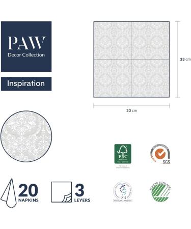 Purchase PAW 3-Ply Colorful Napkins (33x33 cm) - 20 Pieces for Birthdays Weddings & Celebrations - Buy Online on GoSupps.com
