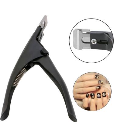 HCHGJKN Nail Clippers Acrylic False Fake Nails Tips Manicure Cutter Clipper Tool Stainless Steel(Schwarz) Black - Buy Online on GoSupps.com