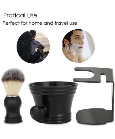3 in 1 Beard Shaving Set - Brush Stand & Bowl for Men | Premium Shaving & Beard Care - Buy Online on GoSupps.com