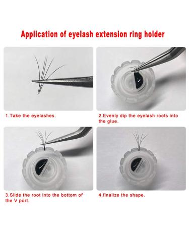 100Pcs Disposable Eyelash Ring Holder - Professional Adhesive Stand with Unique Flower Design for Eyelash Extensions | Plastic Material - Buy Online on GoSupps.com
