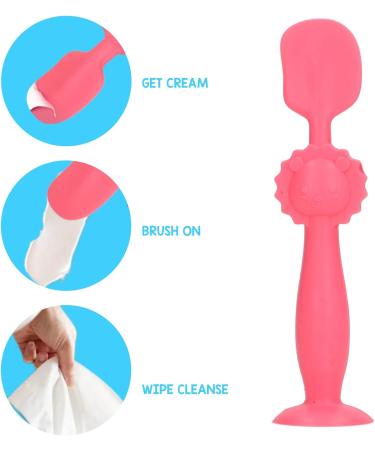 Marhynchus Soft Baby Bottom Cream Applicator | Skin-Friendly Silicone Diaper Cream Spatula with Suction Base (Red) - Perfect for Easy Application - Buy Online on GoSupps.com