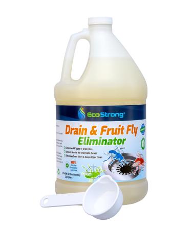Fruit Fly Drain Treatment | Drain Fly Eliminator | All-Natural, Eliminates Gnats, Sewer Flies and More -  Works in All Drains - 128 Fl Oz